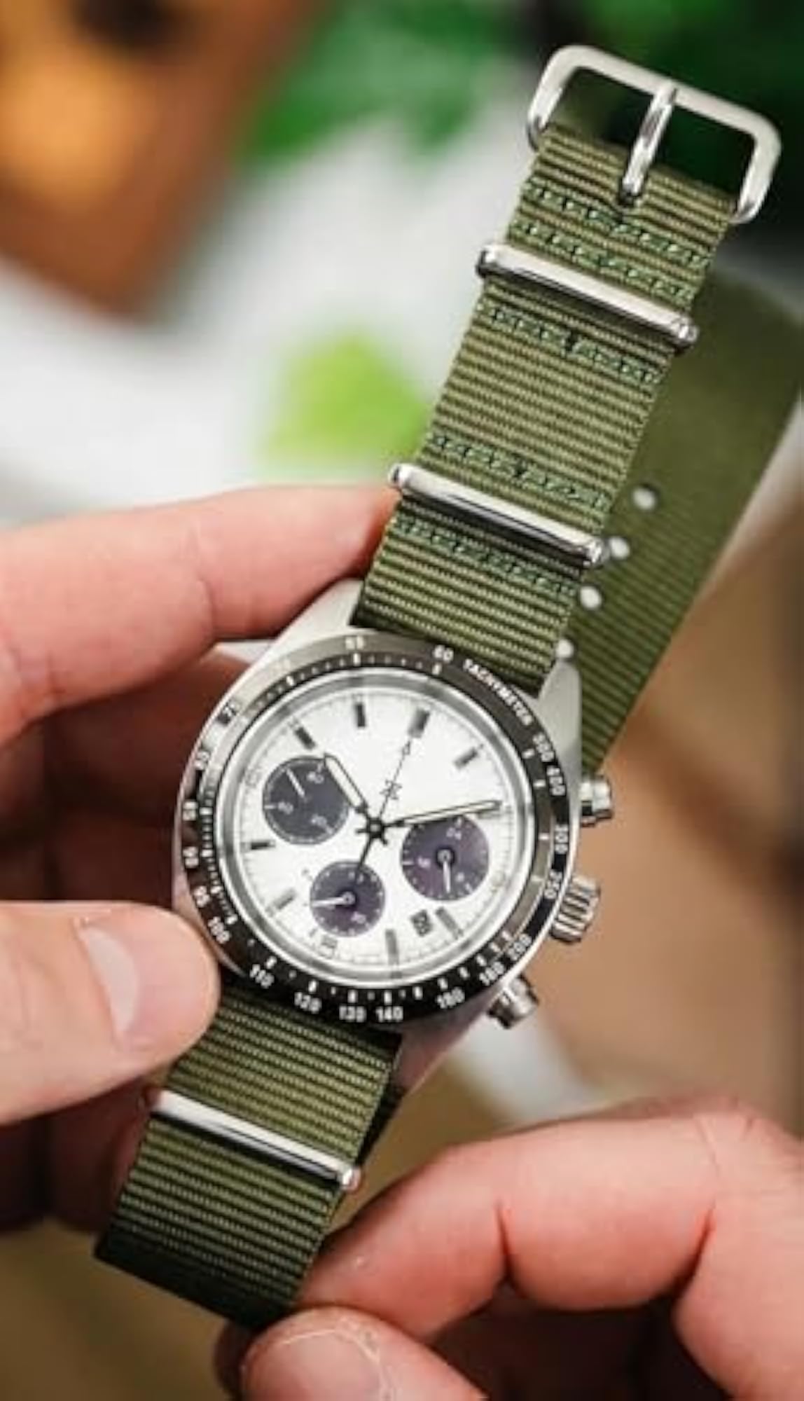 Multicolor NATO Nylon Watch Band with Stainless Steel Buckle